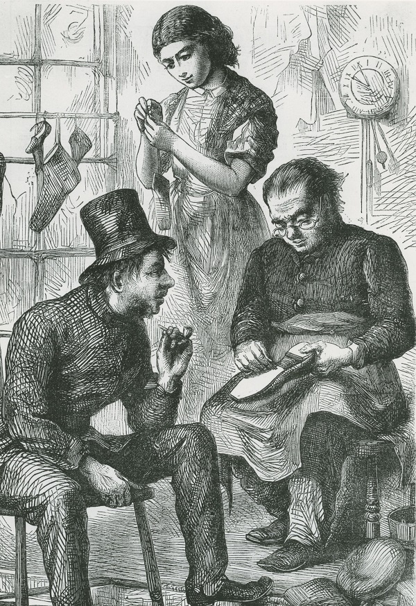 Engraving of The Northampton Shoemaker, 1966