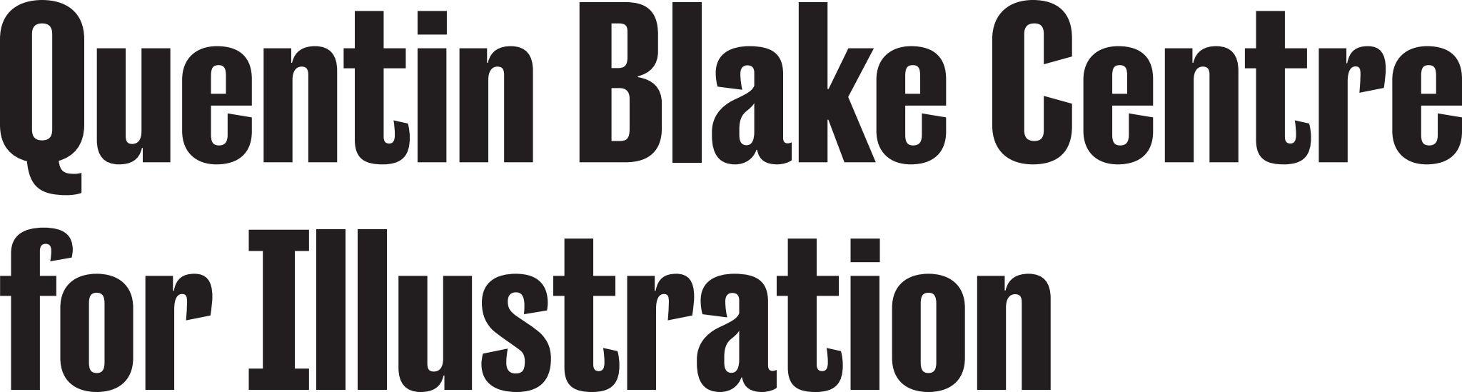 Black text logo reading Quintin Blake Centre for Illustration