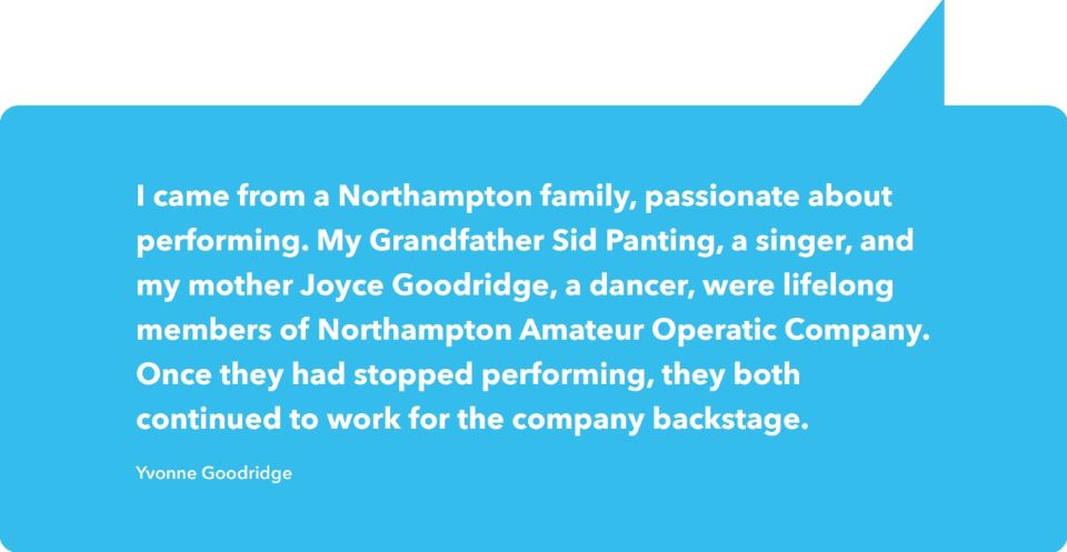 Quote by Yvonne Goodridge, daughter of a theatrical Northampton family